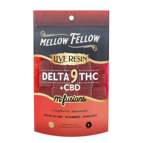 MELLOW FELLOW M-FUSION DELTA 9 LIVE RESIN GUMMIES 400MG/20CT/BAG